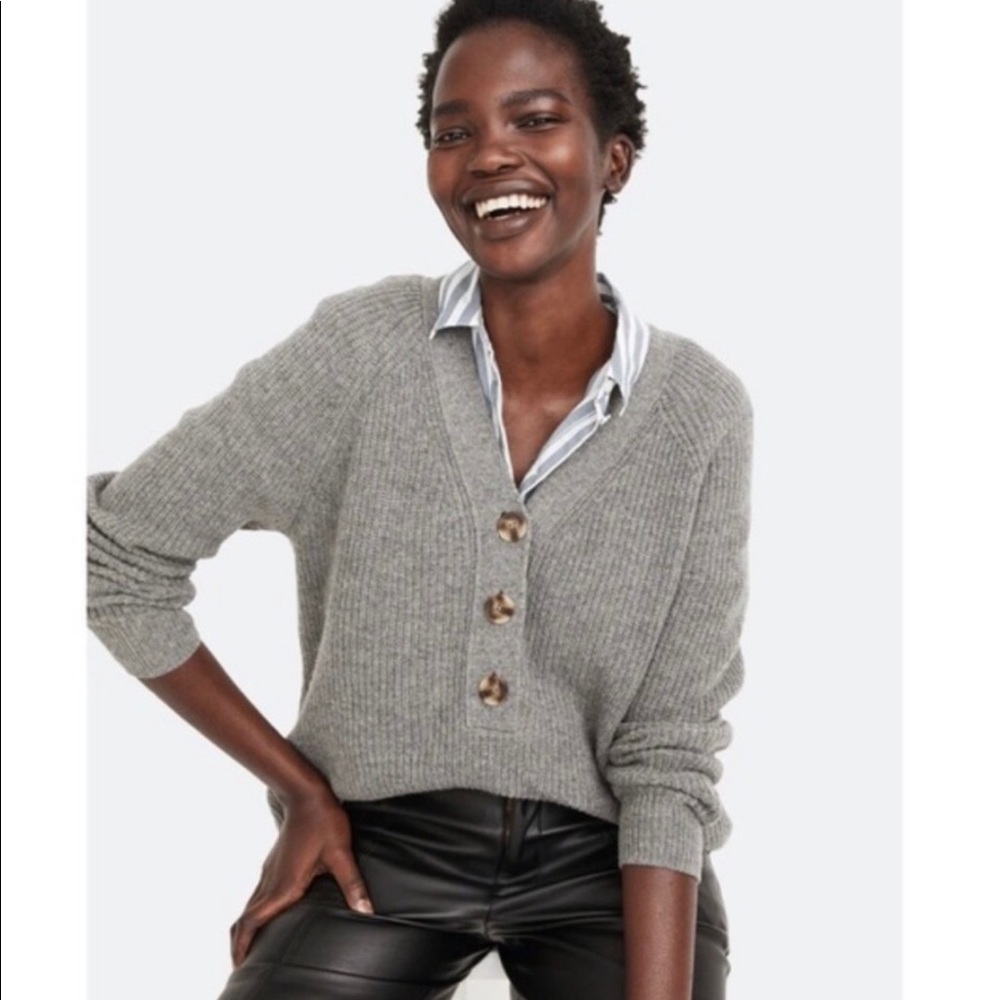 Madewell Ribbed Lyle Henley Sweater